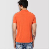 Orange Plain Polo T-shirt 